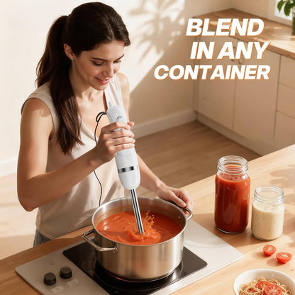 Immersion Blender Corded 400W, 2 Speed, Emulsifier, Blend | Hand Blender Stick Mixer, Ergonomic Handle, Stainless Steel Blades, Effortless Blending for Soup, Smoothies, Puree, Baby Food7