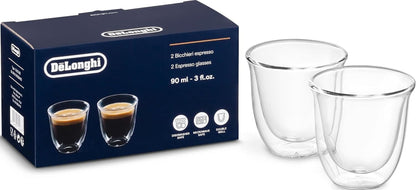 Delonghi 3Oz Espresso Double Wall Thermal Glasses, Set of 21
