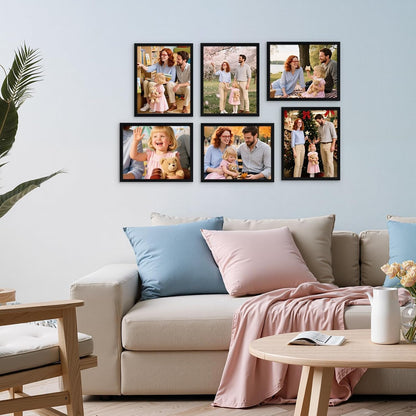 8X10 Picture Frame Black Set of 16, Lightweight 8 by 10 Photo Frames Bulk for Gallery, Office, Living Room Wall Hanging and Tabletop Display2