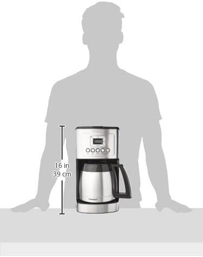 12-Cup Coffee Maker, Programmable Perfectemp Thermal Carafe Coffee Machine with 1-4 Cup Setting, Brew Strength Control and Brew Pause, Stainless Steel, DCC-3400NAS, Silver | Everyday Coffee Machine with 24-Hour Programmability, 1-4 Cup Setting, Strength Options & Brew Pause, DCC-3400NAS3