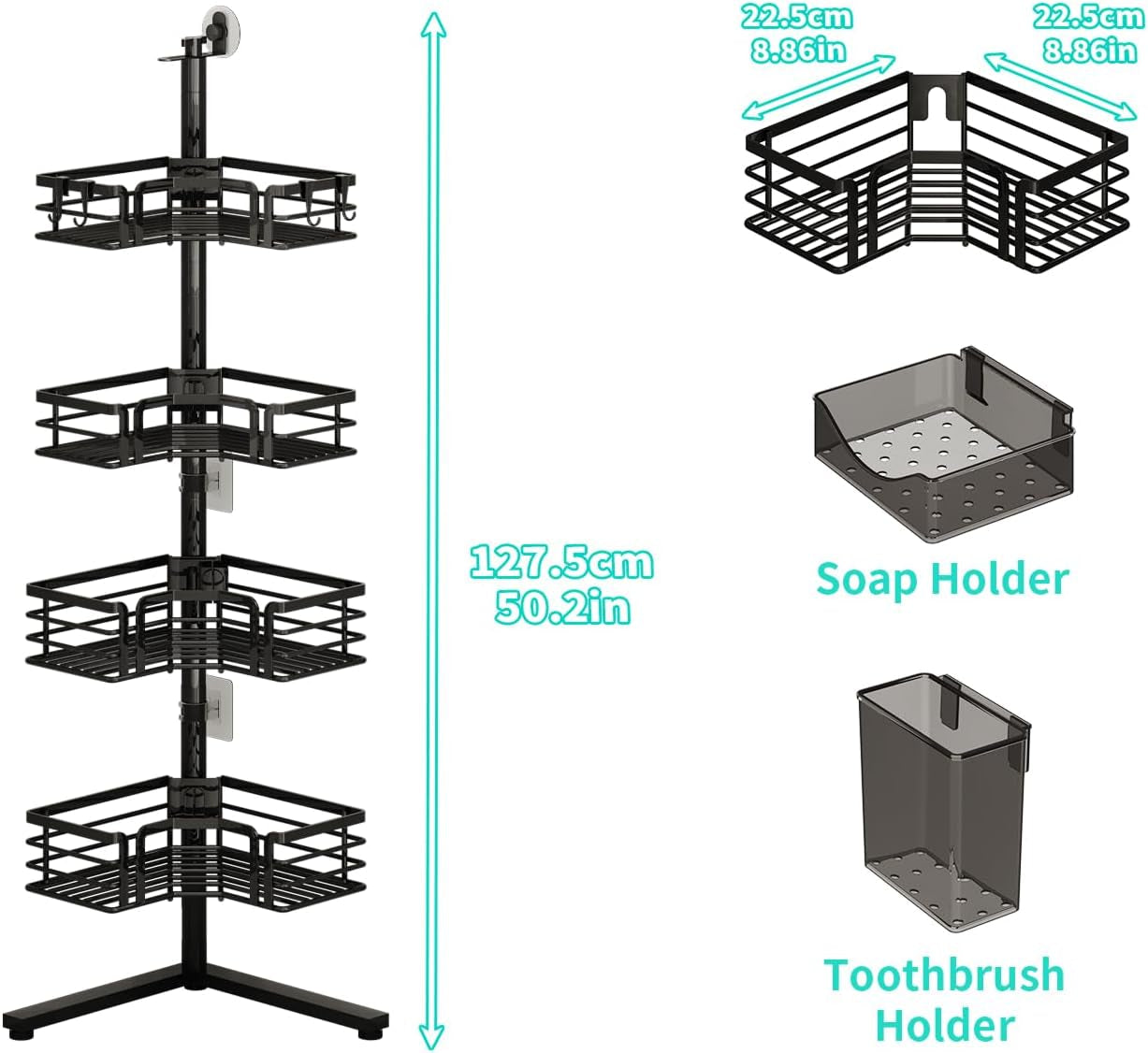 corner-shower-caddy-stand-4-tier-adjustable-shower-shelves-black