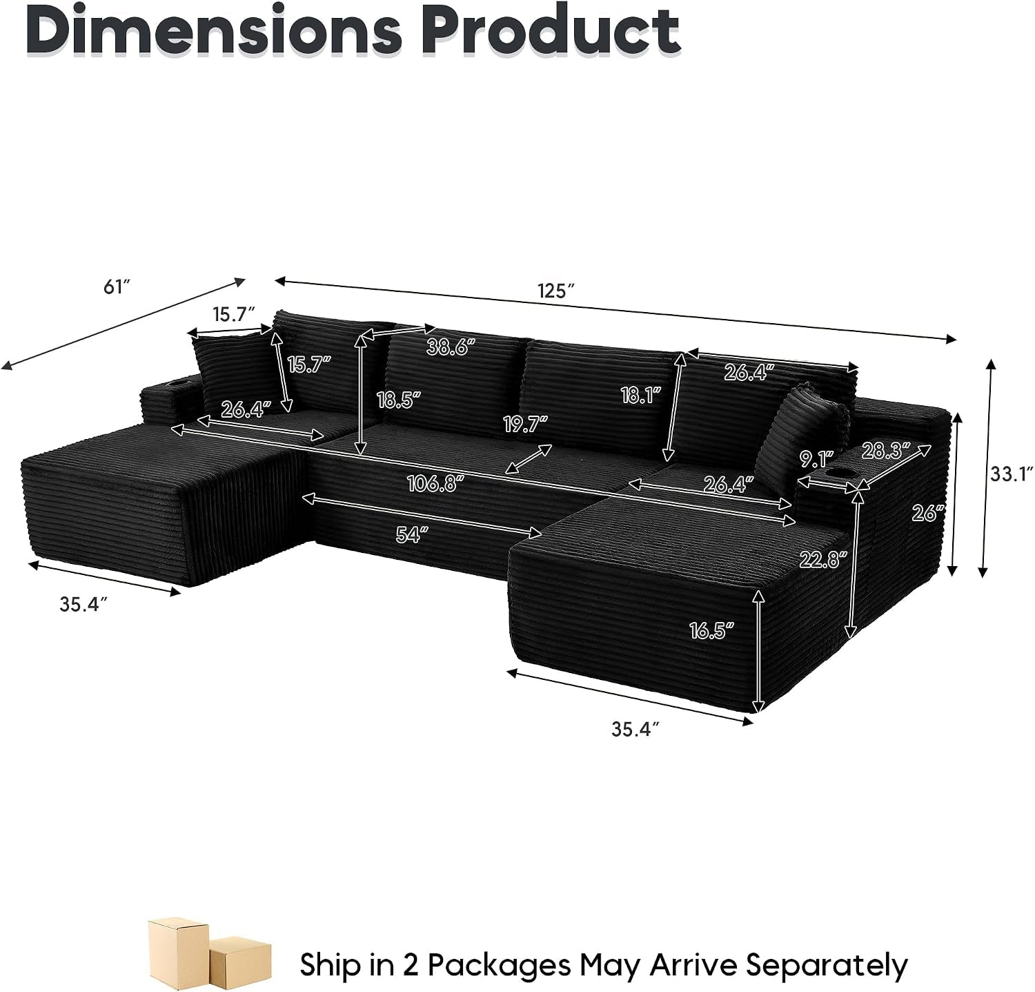 125-u-shaped-modular-sectional-sofa-corduroy-boneless-couch-black