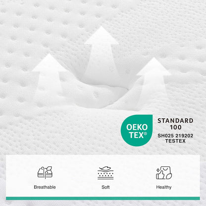 King Size Mattress 14 Inch, Hybrid Mattress in a Box|Gel Memory Foam & Individual Pocket Springs, Medium Firm, Motion Isolation, Cool Sleep & Pressure Relief, Certipur-Us6