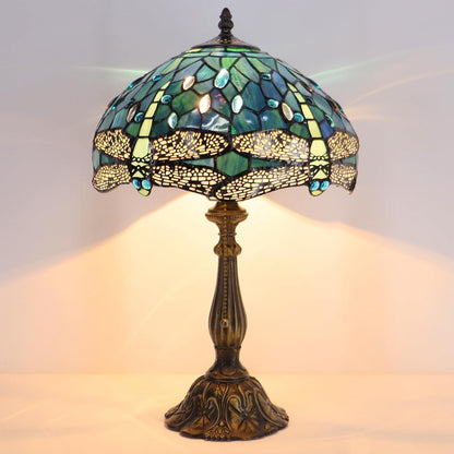 Tiffany Table Lamp Stained Glass Bedside Reading Light W12H19 Inch4