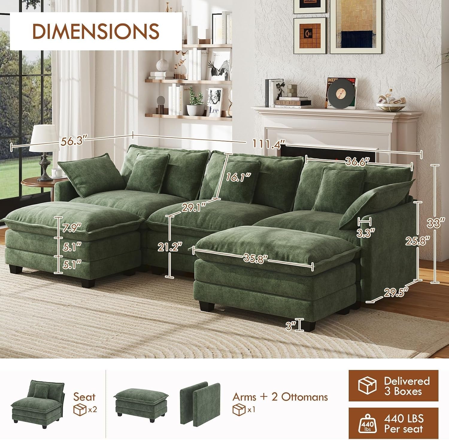 111-4-modular-sectional-sofa-u-shape-cloud-couch-with-2-movable-ottoman-comfy-chenille-deep-seat-sofa-with-soft-pillows-for-living-room-bedroom-apartment-green