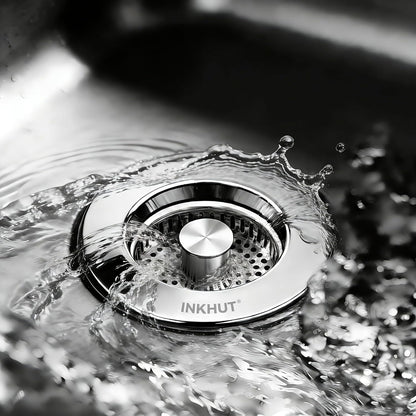 Upgraded 3 in 1 Kitchen Sink Drain Strainer | Stainless Steel Sink Stopper, Anti-Clogging Food Catcher Basket, Bounce Core Drain Strainer Plug for 3 1/2 Inch Drain9