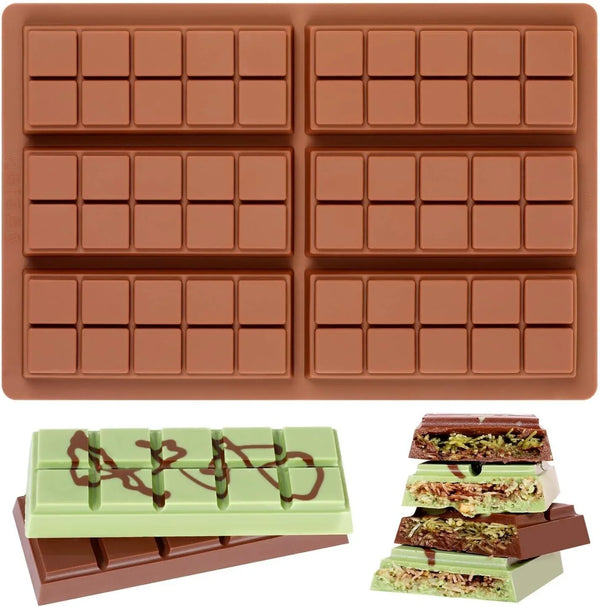 Chocolate Bar Mold - Non-Stick Chocolate Molds, Food Grade Silicone Deep Mold for Dubai Pistachio, Candy, Snacks1