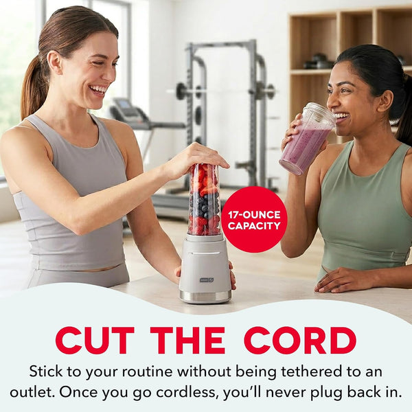 Cordless Personal Blender, 17-Oz, French Grey | Portable Smoothie Blender for Protein Shakes & Frozen Drinks, Single-Serve Travel Cup, Rechargeable3
