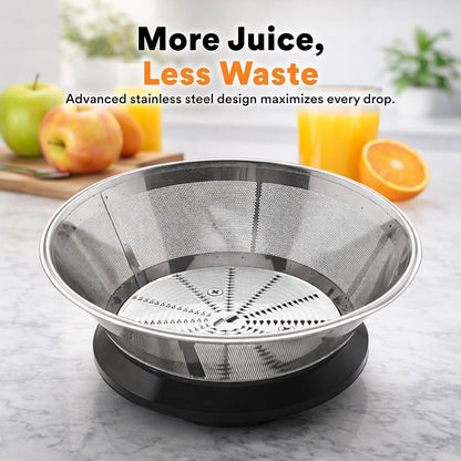 Top Chef Stainless Steel Centrifugal Juicer with 400W Motor, Dual-Speed Control, Wide Feed Chute, Juice Pitcher and Pulp Container for Fresh Fruit and Vegetable Juicing4