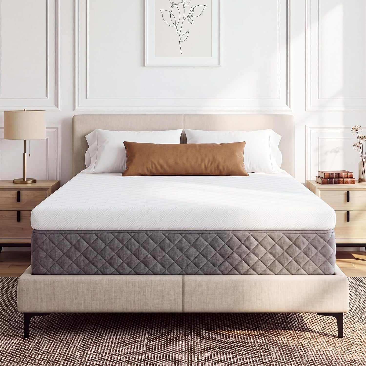 3-inch-queen-gel-memory-foam-mattress-cooling-gel-infused-pressure-relief-mattress-non-slip-with-removable-washable-cover-certipur-us-oeko-tex-certified