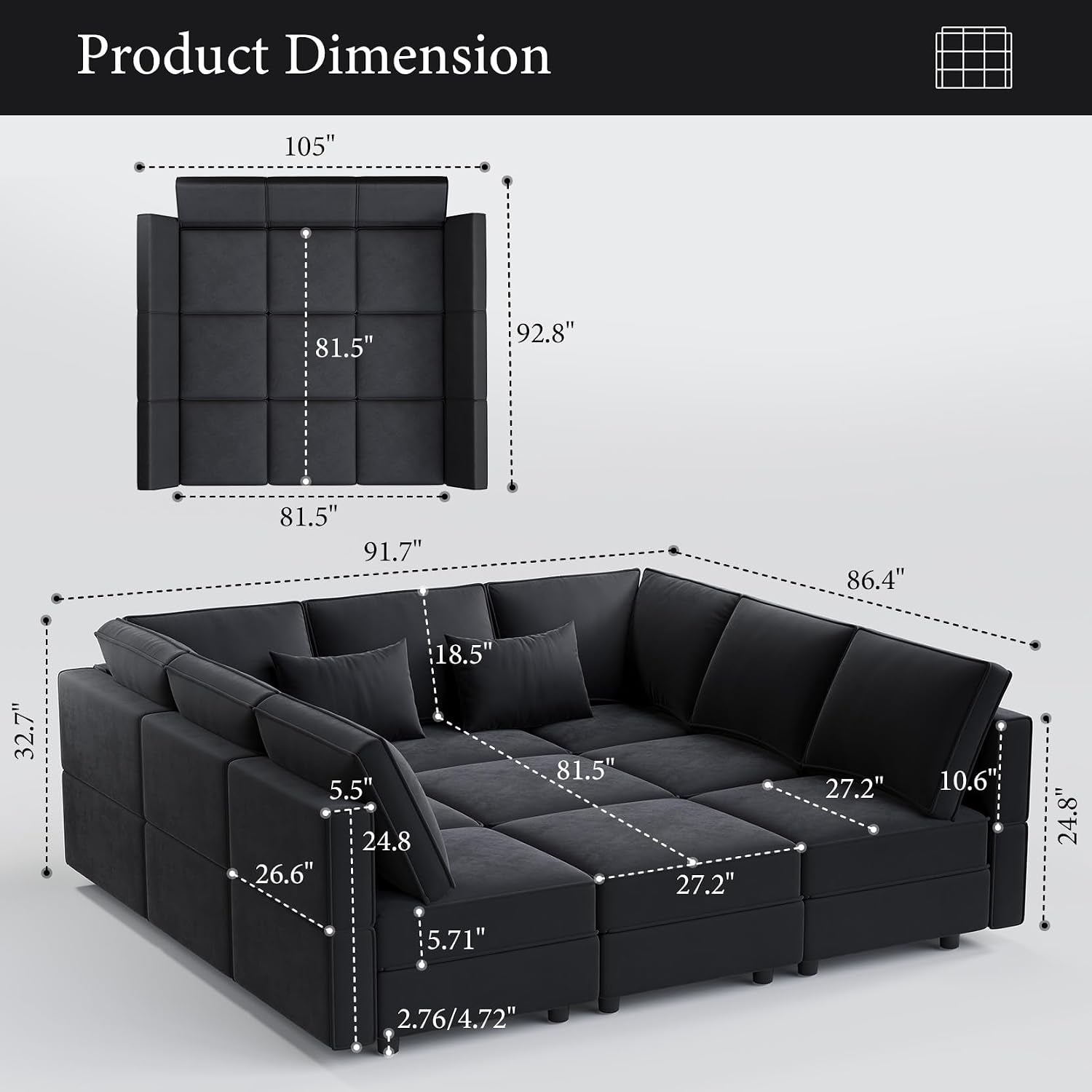 92-9-seats-modular-sectional-sleeper-sofa-with-storage-black
