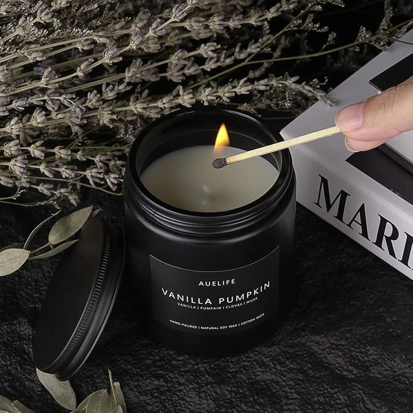 Fall Candle, Vanilla Pumpkin Scented for Home, Soy Wax7