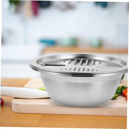 3Pcs Stainless Steel Kitchenware Set Multi Function Vegetable Peeler Grater Fruit Slicer Tools Silver Ergonomic Design for Easy Cutting Slicing for Fruits8