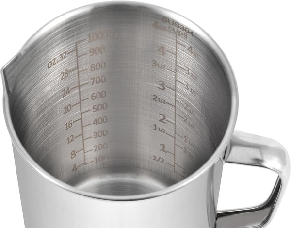 Large Stainless Steel Measuring Cup, 34Oz / 1000Ml / 4 Cups2