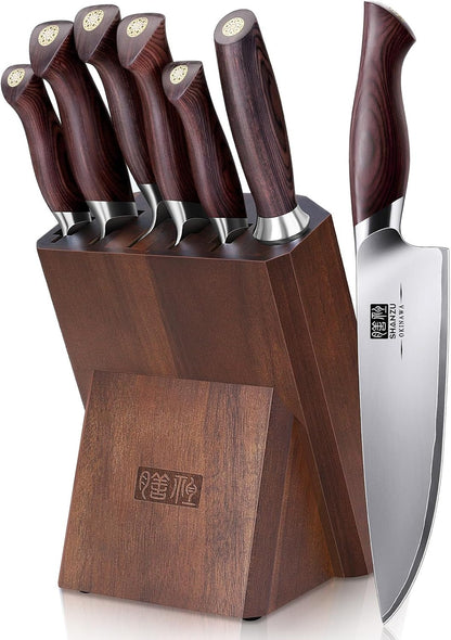 7 Pc Japanese Knife Set, High Carbon 10Cr15Mov Stainless Steel1