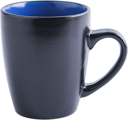 Stone Lain Albie Stoneware 16-Piece Modern Dinnerware Set, Kitchen Plates and Bowls Sets, Service for 4, Blue and Black, Microwave & Dishwasher Safe10