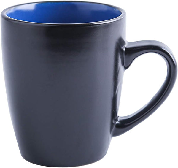 Stone Lain Albie Stoneware 16-Piece Modern Dinnerware Set, Kitchen Plates and Bowls Sets, Service for 4, Blue and Black, Microwave & Dishwasher Safe10