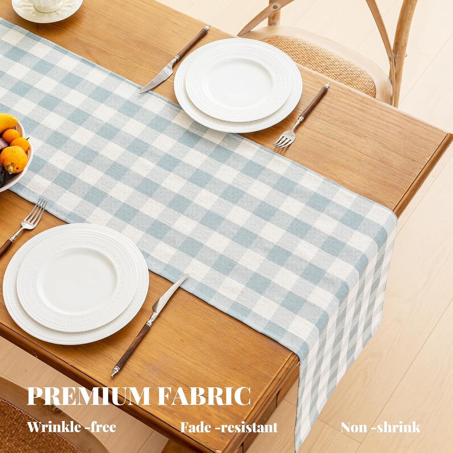 blue-gingham-table-runner-13-x-90-inches-long-cotton-linen-farmhouse-checkered-kitchen-dining-table-decor-for-home-party-wrinkle-free
