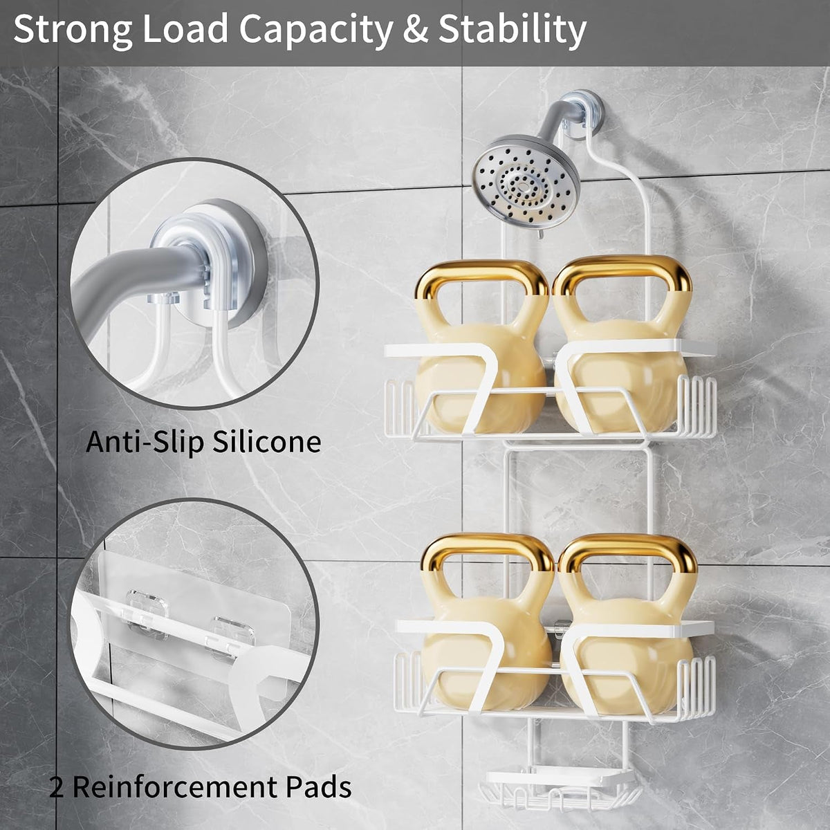 white-shower-organizer-hanging-2-over-the-shower-head-caddies-soap-dish-stainless-steel-rust-free-bath-organizer
