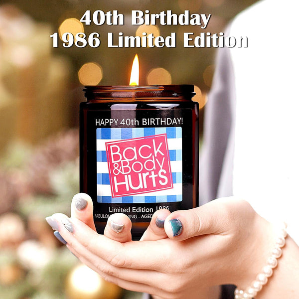 40Th Birthday Gifts Women Men, 40Th Birthday Decorations for Women Men, Funny 40 Birthday Candle Gifts for Him Her Mom Dad Husband Wife Best Friends Sister, 1986 40 Year Old Gag Gift Ideas2