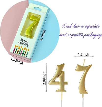 10-Pieces Numeral Birthday Candles, Birthday Digital Candle Baking Dessert Cake Party Romantic Atmosphere Decoration Number 0-9 Cake Top Decoration for Birthdays Wedding Anniversaries Parties2