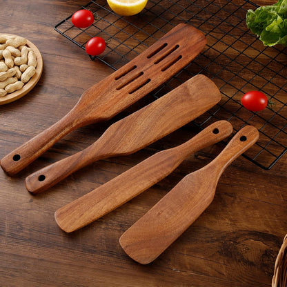 Wooden Spoons for Cooking 11Pcs Natural Acacia Wooden Kitchen Utensil Set, Spatula Spurtles Salad Fork Spoon Set, Non-Stick, Comfortable Grip, as Seen on TV Wooden Cooking Utensils7