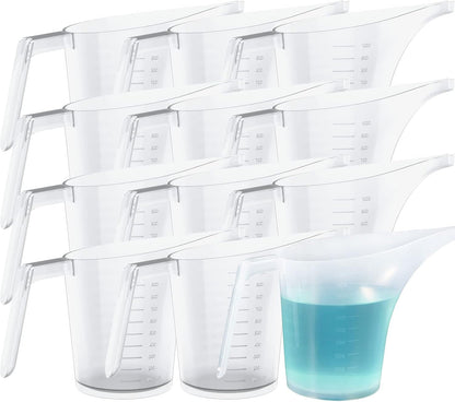 12 Pack Measuring Funnel Pitcher, 33OZ Easy Pour Measuring Cup with Long Spout for Soap Cakes Making, Filling Muffin Pans, Bakeware Molds, Oils, Fluids (1000Ml)1
