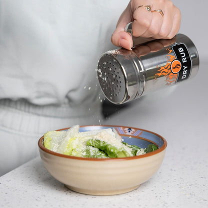 Stainless Steel Dry Rub Shaker with Lid, 13Oz Seasoning Dispenser4