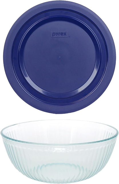 7404 (4.5Qt) Glass Mixing Bowl & 7404-PC Blue Lid - Made in USA1