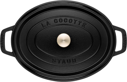 Staub 12.75 Quart Oval Cocotte, Black Matte7