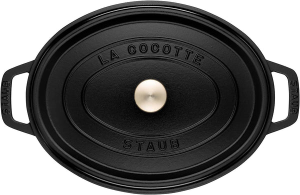Staub 12.75 Quart Oval Cocotte, Black Matte7