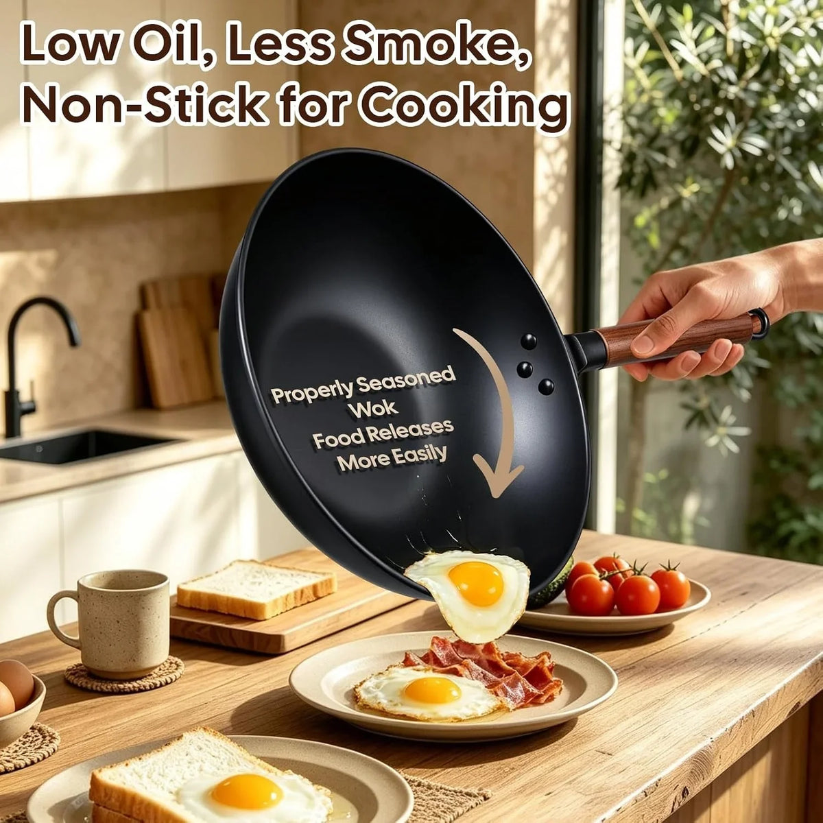 13-carbon-steel-wok-12-piece-wok-pan-stir-fry-pans-set-with-lid-no-chemical-coated-flat-bottom-chinese-wok-pan
