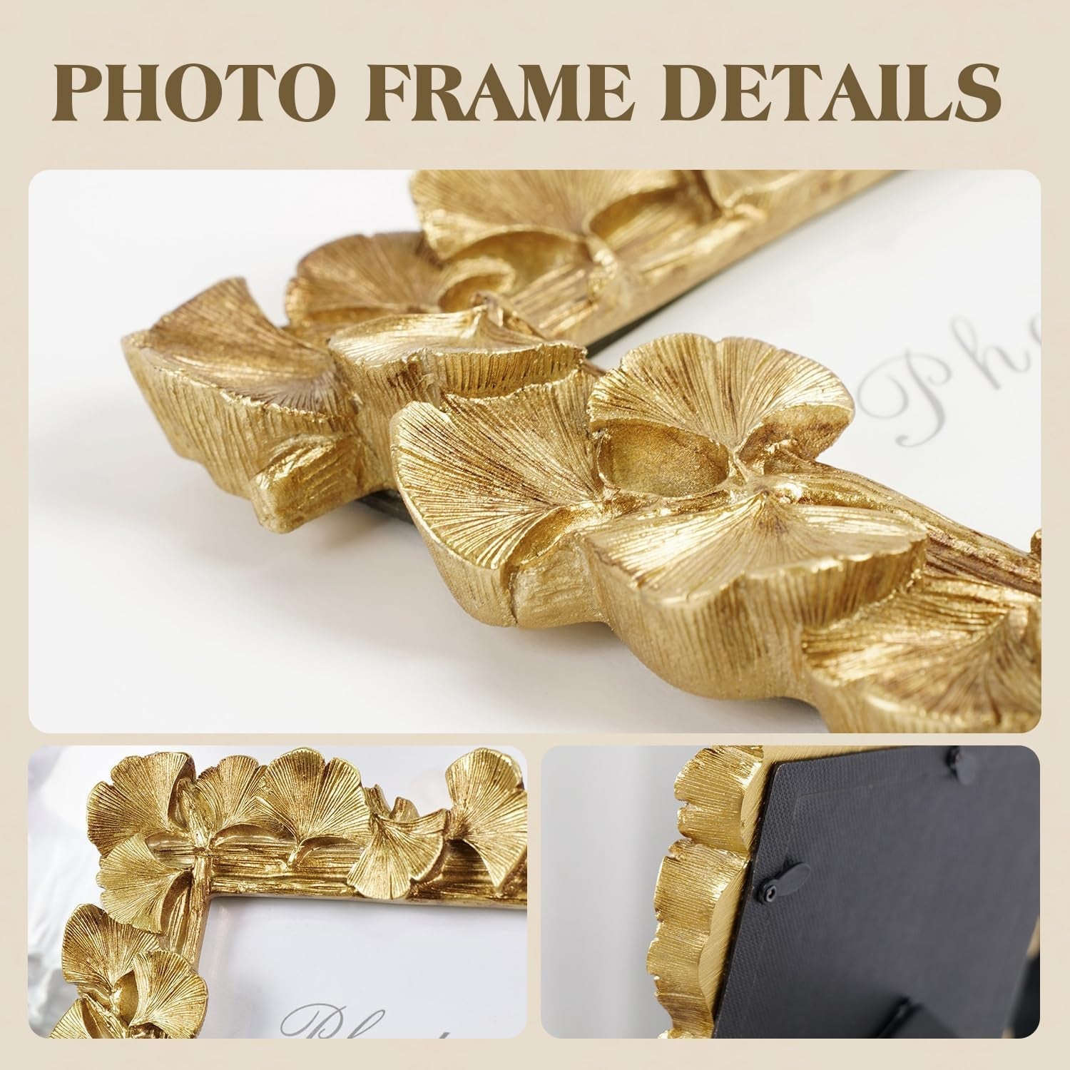 4x4-picture-frame-small-gold-square-frame-vintage-ginkgo-leaf