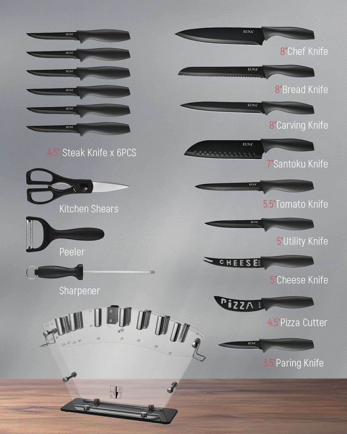 kitchen-knife-set-19-pcs-black-knife-set-with-acrylic-block-and-sharpener-german-high-carbon-stainless-steel-knife-sets-with-6-serrated-steak-knives-bread-knife-chef-knife-dishwasher-safe