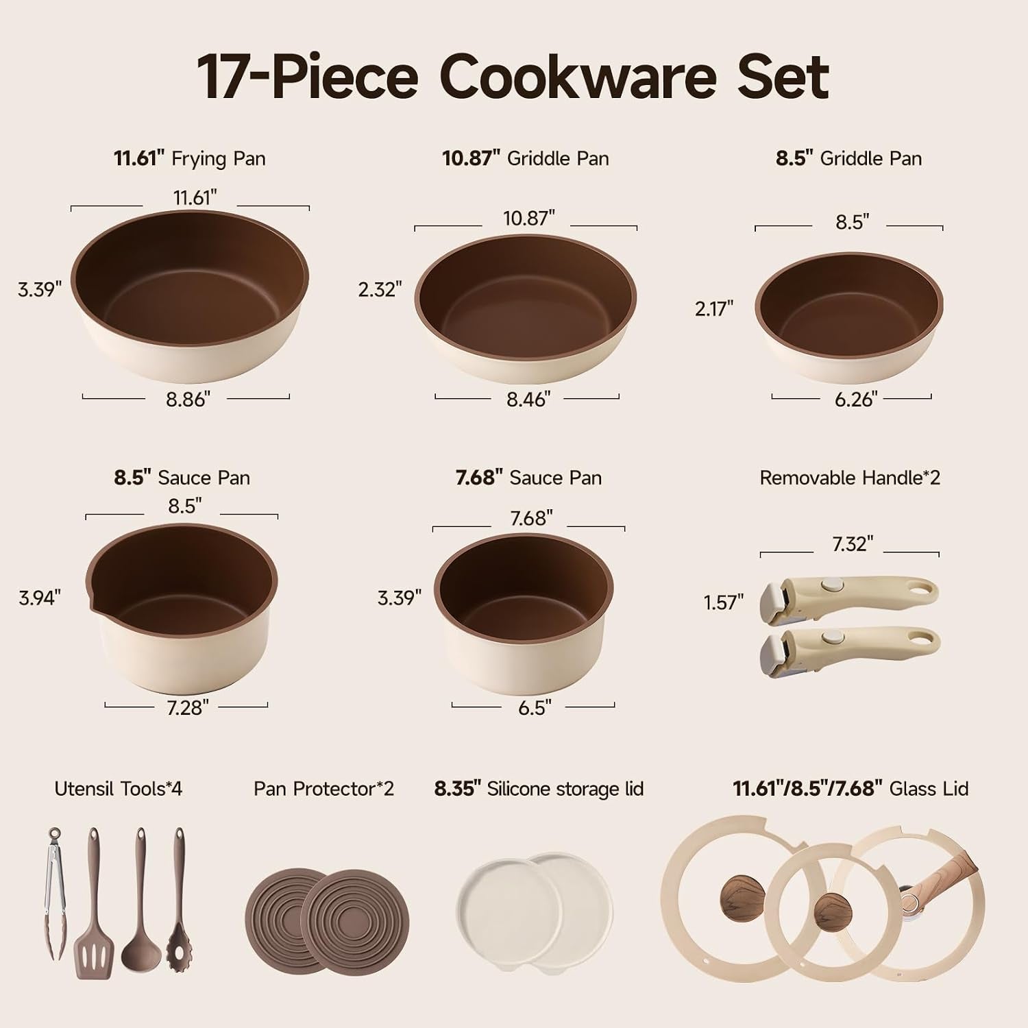 17-piece-rv-pots-and-pans-set-with-detachable-handle-for-camper-stackable-rv-cookware-induction-oven-safe-nonstick-ceramic-brown-interior-dishwasher-friendly-pfos-pfoa-free