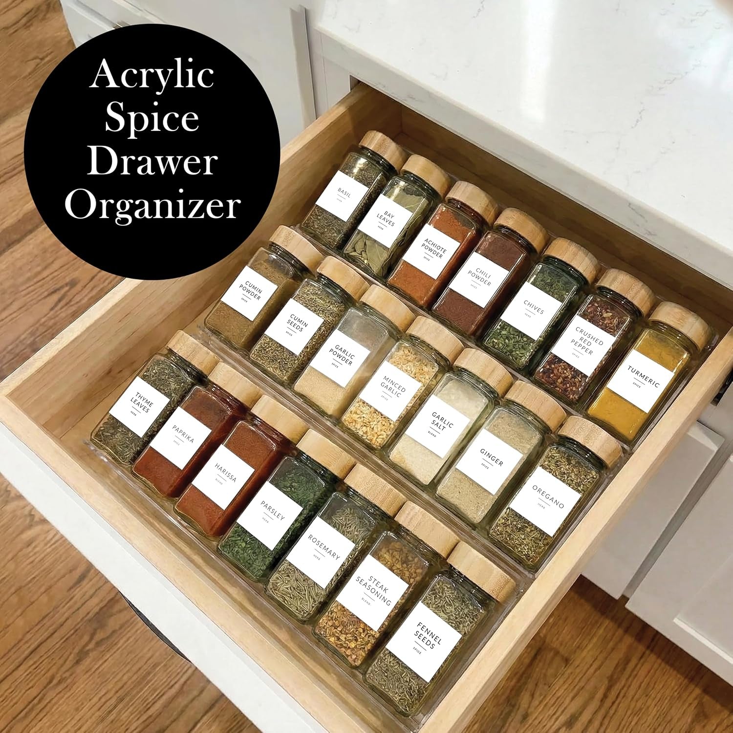 acrylic-spice-drawer-organizer-4-pk-expandable-13-26-acrylic-spice-rack-for-drawer-seasoning-organizer-tray-shelf-stackable-4-tier-herb-jar-rack-insert-for-kitchen-cabinet-herb-jars-not-included
