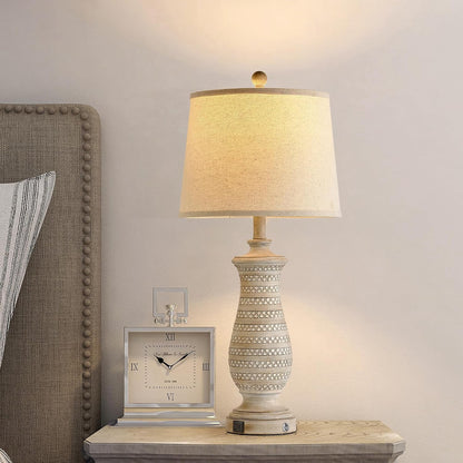 Farmhouse Table Lamps for Living Room Set of 2, Touch Lamps for Nightstand with Dual USB Charging Port, Bedside Table Lamp for Bedroom, 2 Bulb Included3