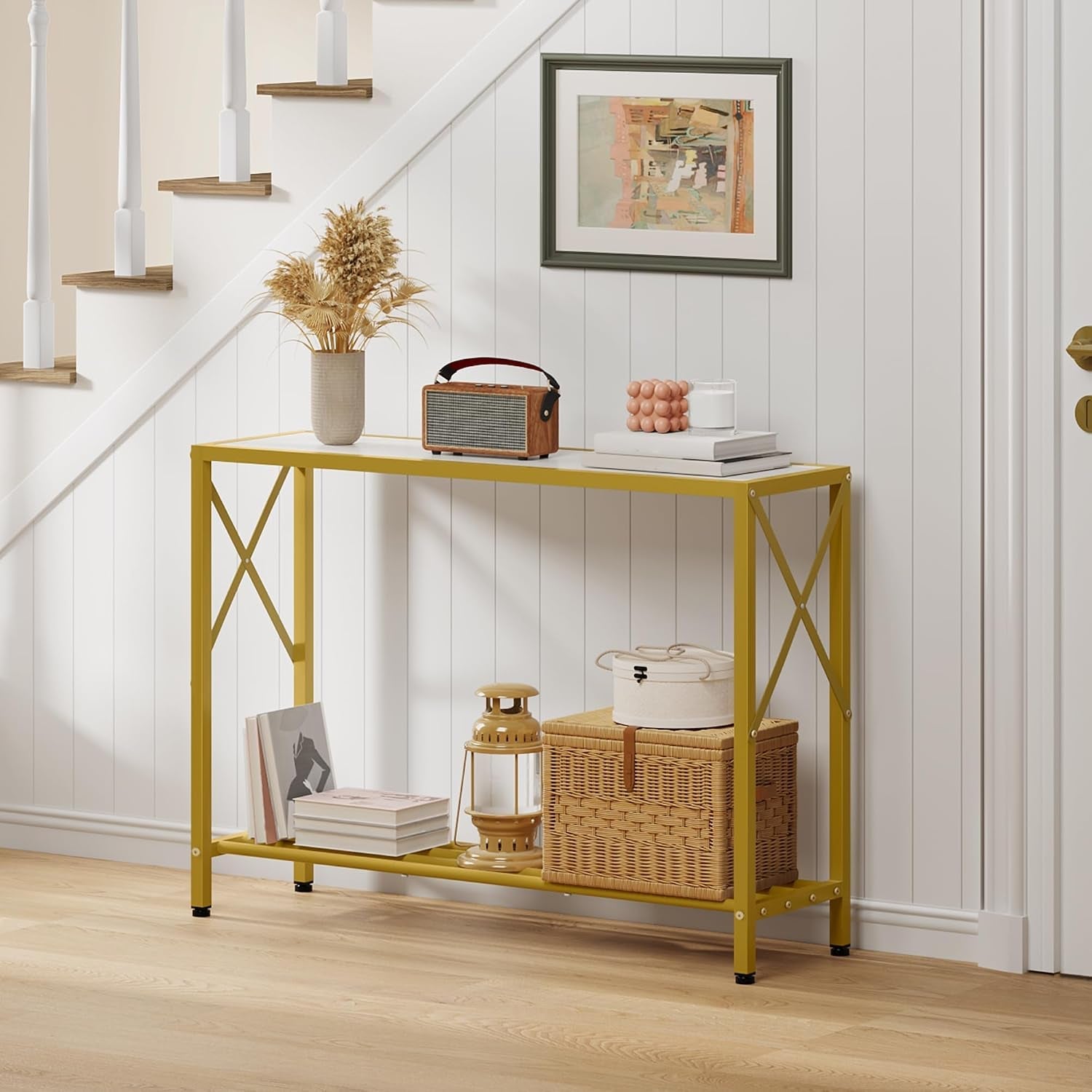 entryway-table-41-8-2-tier-gold-console-table-with-shelves-narrow-entry-table-thin-sofa-table-for-hallway-living-room-foyer-entrance-corridor-office-gold-white