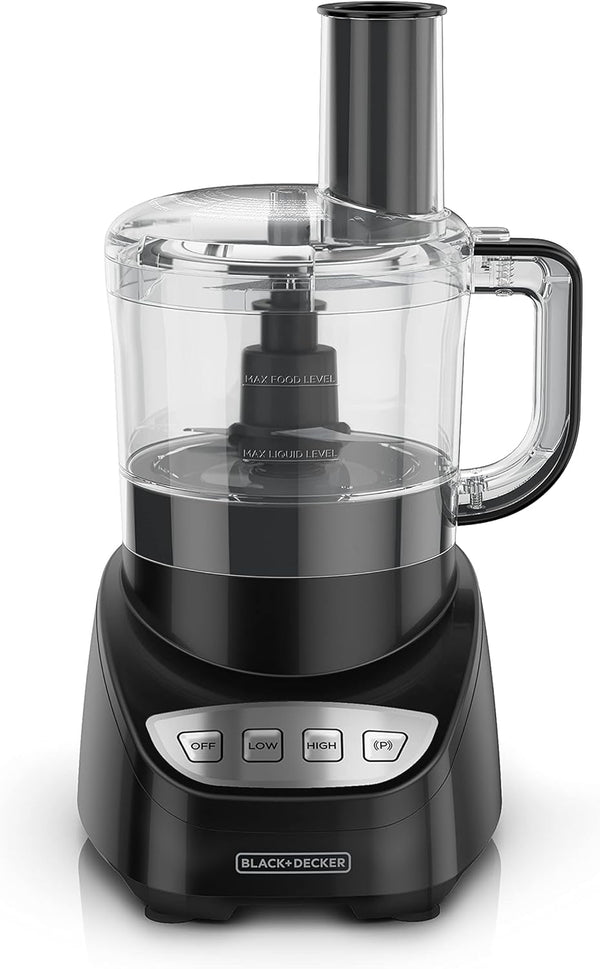BLACK+DECKER 8-Cup Food Processor, Easy Assembly, Stainless Steel S-Blade, Shred, Slice, Chop, Puree, 450W Motor2