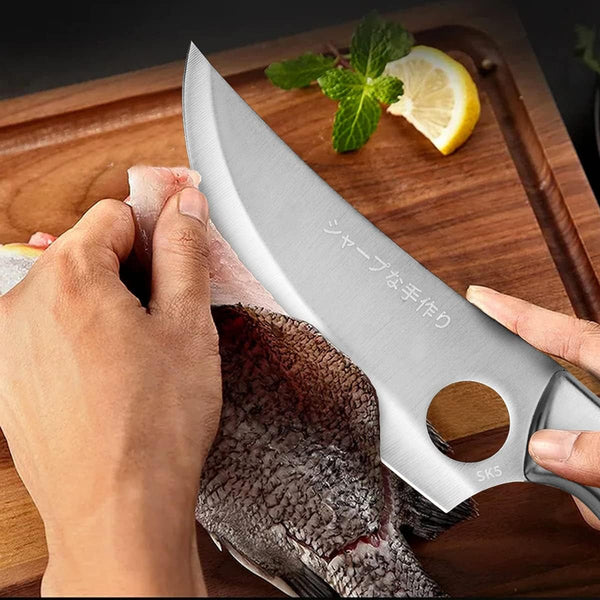 Meat Cleaver Knife, Stainless Steel Boning Knife Kitchen Chef Knife Meat Cleaver Outdoor Camping Cooking Cutter Butcher Knife Kitchen Tool (Color : Boning Knife)4