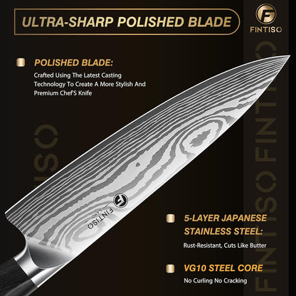 8 Inch Japanese Chef Knife,2026 New Upgrade Kitchen Knife High Carbonjapanese Powder Steel Kitchen Knife with Ergonomic Sakuragi Handle Chef Knives Set3