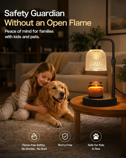 Candle Warmer Lamp with Timer, 2/4/8H Auto-Off Candle Lamp Coalblack2