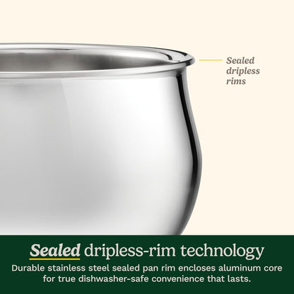 Pureclad™ Triple Ply Stainless Steel 4.5 Qt. Dutch Oven W/Cover, PCT3545-246