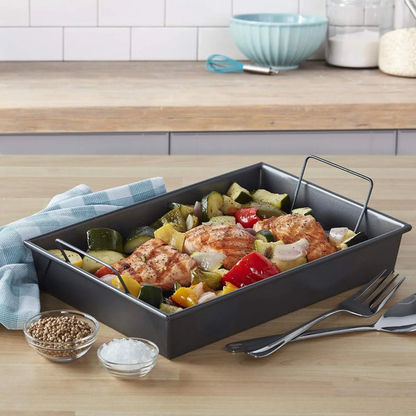 Professional Non-Stick Roast Pan with Non-Stick Rack, 13-Inch-By-9-Inch3