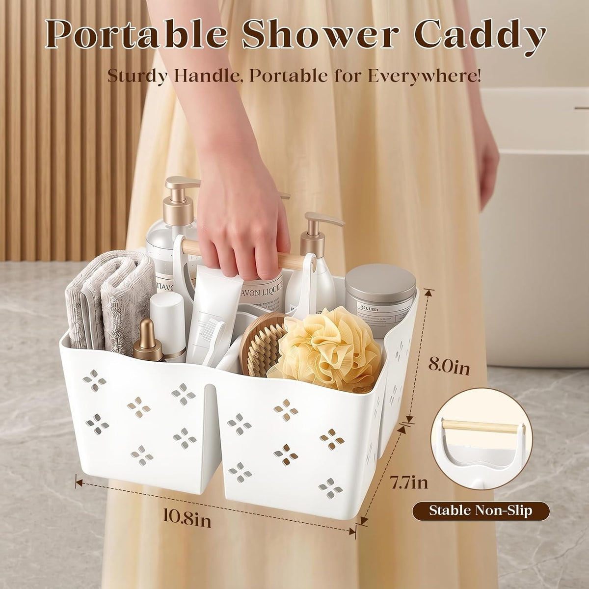 plastic-shower-caddy-portable-large-capacity-shower-basket-with-handle-divided-bathroom-toiletry-organizer-quick-drain-shower-caddy-for-college-dorm-beach-kitchen-essentials-white