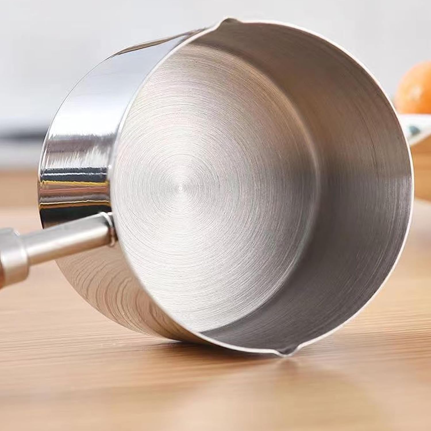 stainless-steel-mini-sauce-pan-250ml-small-pot-with-pour-spout-for-melting-butter-or-heating-milk-pour-spout-design-ideal-for-singles-babies-and-coffee-lovers