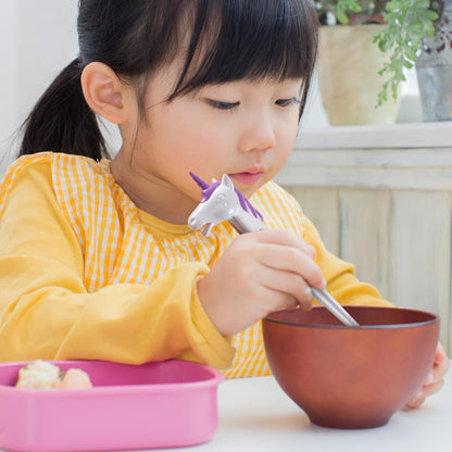 Genuine Fred MUNCHTIME Unicorn Chopsticks for Kids, Purple and White, Reusable Beginner Chopsticks with Animated Interactive Design, Fun Gift and Picky Eater Solution2