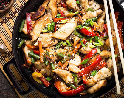 12'' Pre Seasoned Heavy Duty Construction Cast Iron Grilling Wok, Griddle and Stir Fry Pan5