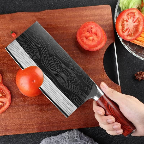 Meat Cleaver, 7.8 Inch 4Cr14Mov Stainless Steel Chinese Kitchen Utility Chef Cooking Knives Ultra-Sharp Blade Wood Handle Cleaver4
