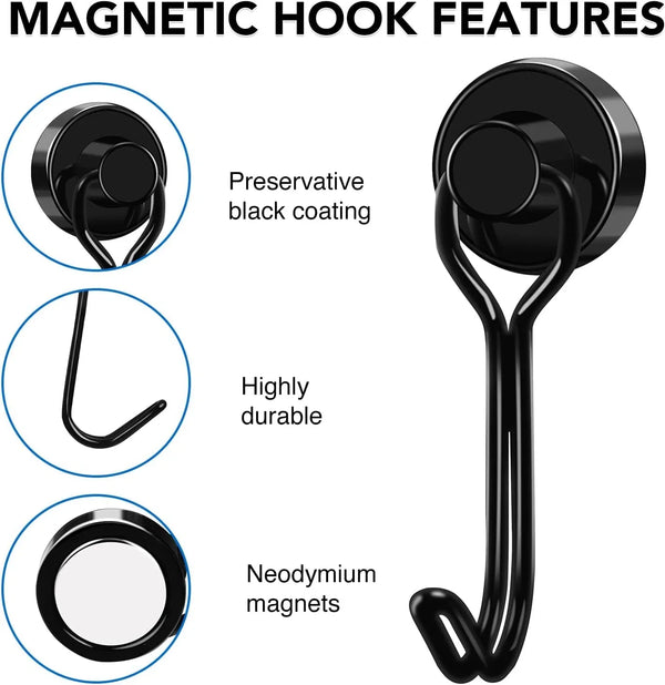 Magnetic Hooks Magnet Hook for Cruise Cabins Fridge 30LBS 6Pack5